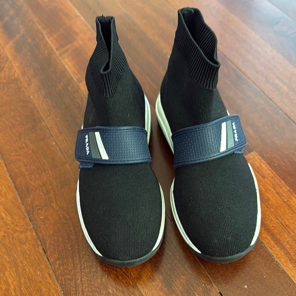 Prada kids Black High-Top Sneakers